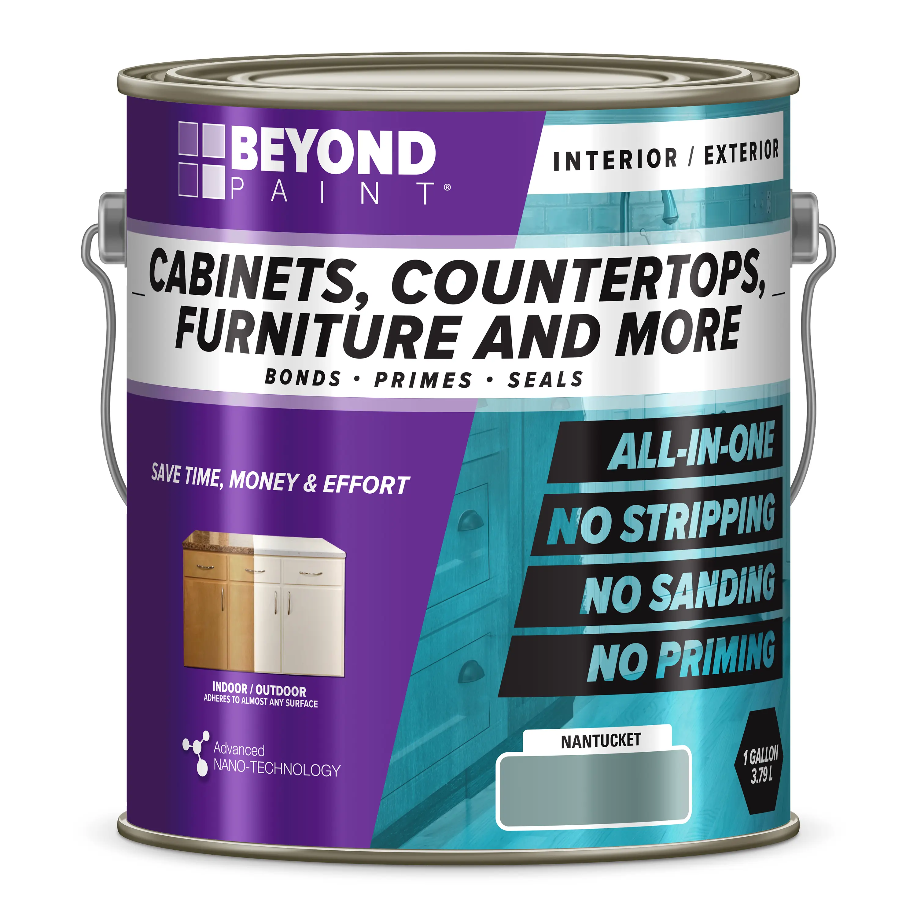 Beyond Paint All-In-One Nantucket Refinishing Paint for Cabinets, Countertops, Furniture, and more