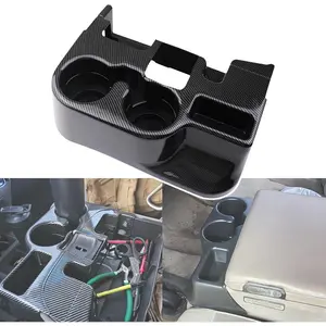 Carbon Fiber Cup Holder Attachment for Center Console | Compatible with 2003-2012  Ram 1500 2500 3500  | Replaces SS281AZAA Front Seat Add-On Cupholder Tray Insert