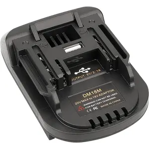 toolssetbox dewalt  Battery Adapter DM18M for Makita 18V Tools, for Dewalt 20V & for Milwaukee M18 18V Battery to Makita 18V Battery Tools, with USB Charging Port, Converter, Accessory