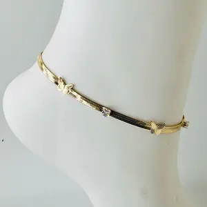 18k Gold Plated Beautiful 10" Anklet with Elegant Design and Durable Finish