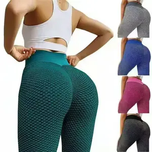 Plaid Leggings Fitness Yoga Pants Women's Seamless High Waist Breathable Gym Leggings