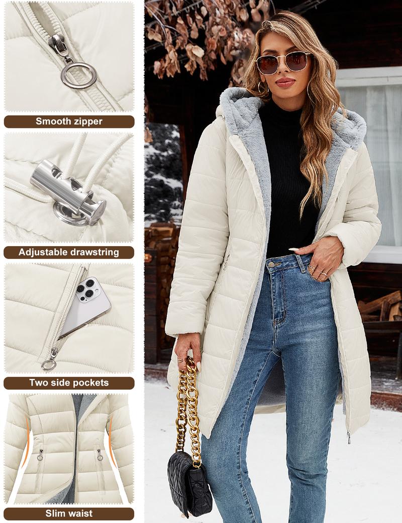 Women's Winter Windproof Fur Warm Slim Fit Down Jacket - Waterproof Long Ski Coat for Commuting FallFreshness #outdoorfun Women's Winter Windproof Fur Warm Slim Fit Down Jacket - Waterproof Long Ski Coat for Commuting FallFreshness #outdoorfun