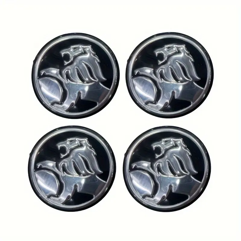 4pcs Customizable Aluminum Wheel Center Caps, Safe & Durable Weatherproof Car Trim, Car Accessories, Ideal for European Roads, Unique Lion Emblem Design