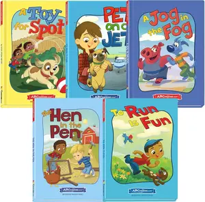 ABCmouse Beginner Readers Series 2 Story Time Bundle: 5-Pack Hardcover Books for Ages 2+, Simple Early Reading Books: The Hen in The Pen, A Jog in The Fog, Pet on a Jet, to Run is Fun, A Toy for Spot