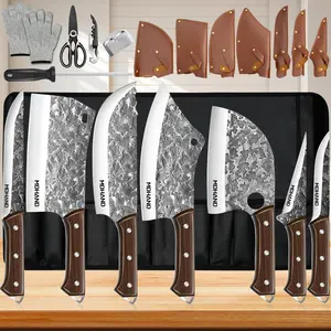 MDHAND Kitchen Knife Set , Non-Stick High Carbon Stainless Steel, Sharp Blades for Meat, Slicing, Chopping, Best Gift, mothersdaygift