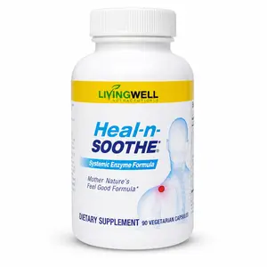 LivingWell Heal-n-Soothe Systemic Enzyme Formula – Daily Wellness Support, Plant-Based Enzyme Blend, Easy-to-Take Capsules – 90 Count
