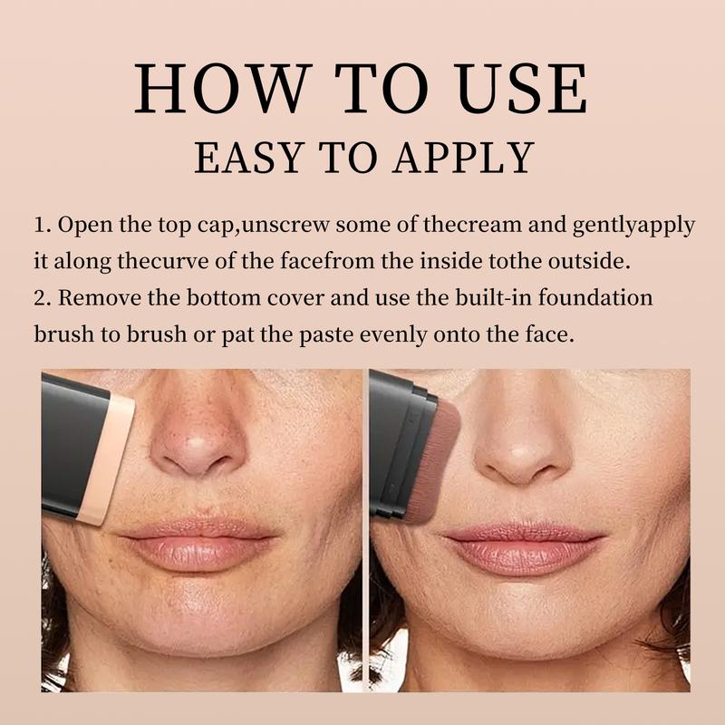 Dual-Ended Foundation Stick  5 Shades, 2-in-1 Concealer&Highlighter – hides acne marks, shapes nose, nourishes, stays all day! Great daily gift! Makeup Cosmetic concealer Flawless