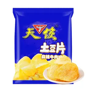 Angel Potato Chips Spicy Beef Flavor - Original Cut, 108g Yunnan Specialty Snack