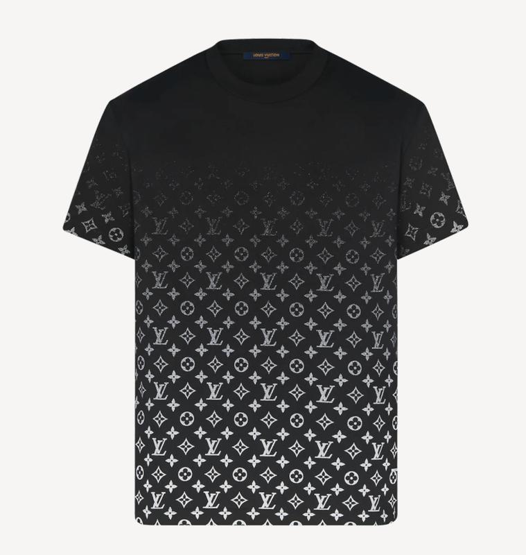 Louis Vuitton LVSE Logo Short Sleeve Tee Shirt Gradient Monogram Black White
