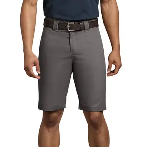 Dickies Men's Flex Regular Fit 11" Gravel Grey Cotton Shorts - Mechanical, Breathable, Stretch, Moisture-Wicking, Wrinkle-Resistant, Button Closure, Pocketed Button Men's Shorts, Pocketed Men's Shorts