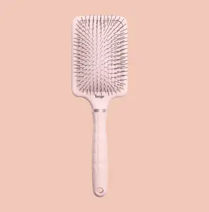 L'ANGE HAIR -  Detangler Brush - Gentle Nylon Bristles for Wet or Dry Use, Scalp Massager, Lightweight Size, Non-Slip Handle, Reduces Snags, Suitable for All Types, Hair Tools