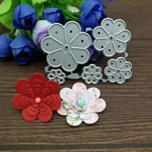Multi-Layered Flower Metal Cutting Die Set, Various Petal Shapes, Compatible with Various Cutters, Ideal for Floral Greeting Cards, Handmade Crafts, Crafting Kit, Craft Kits