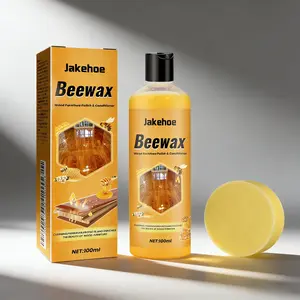 Jakehoe Beewax Wood Floor Cleaner & Protector Wax 100ml for Effective Stain Dust Removal Shine Boost Maintenance