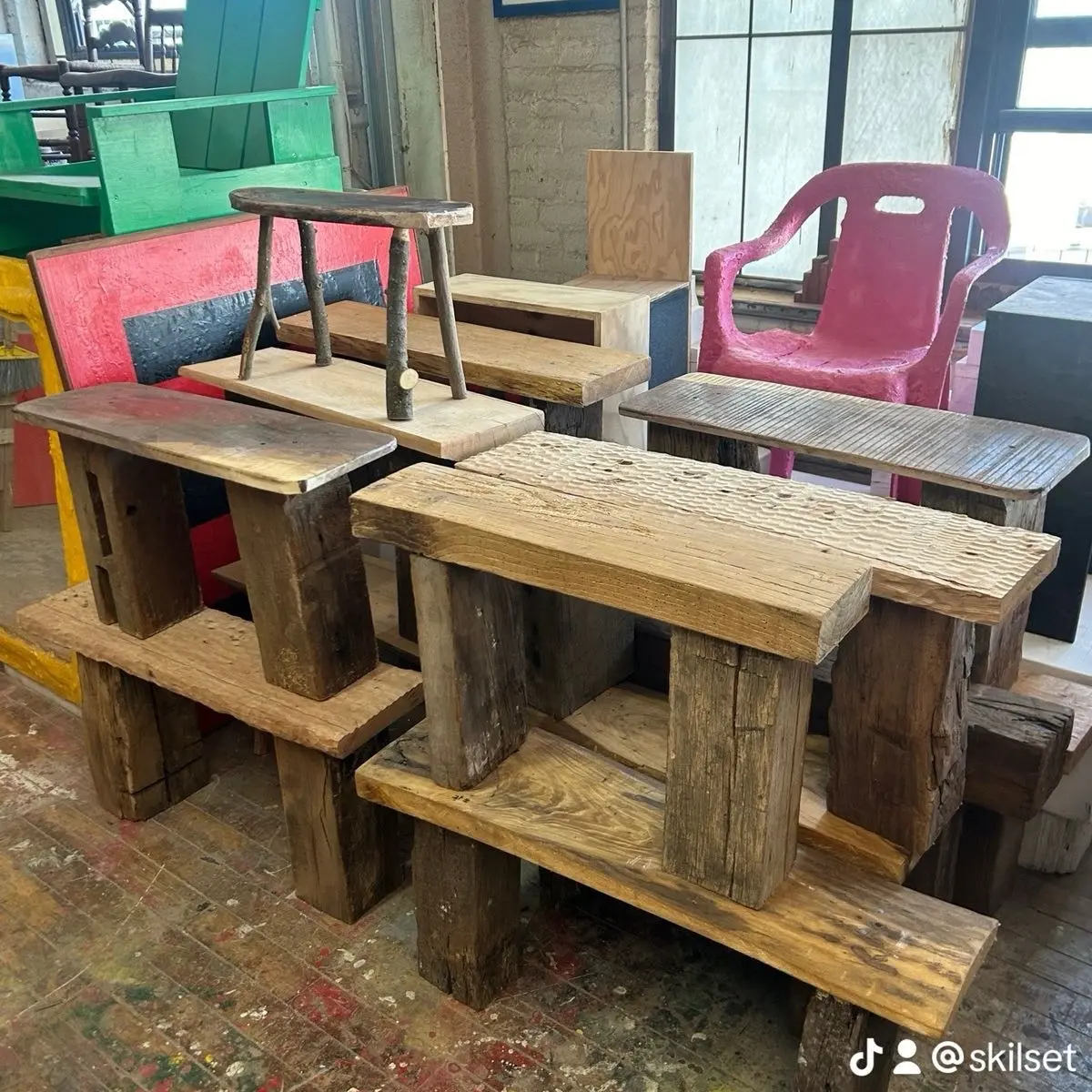 Wood Bench