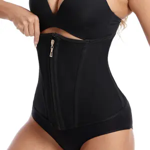 Internet celebrity latex tummy control belt, tight-fitting shapewear waist cincher, sports fitness zipper and hook waist slimming belt,Fashionable Women Bodybuilding