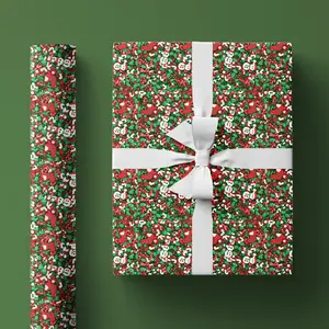 Christmas Ice Cream Sprinkles Wrapping Paper Roll, Funny Gift Wrap in Festive Colors for Holiday Presents, Birthdays & More
