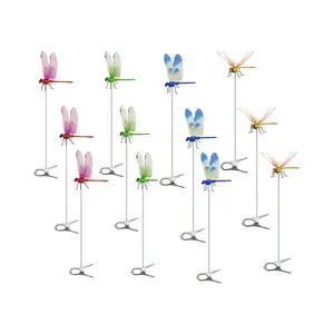 12 PCS Dragonfly Clips – Bug Repellent Garden Decor Fly Scare Devices