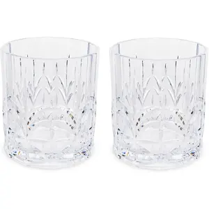 Shatterproof Tritan Plastic Tall Tumbler, Set of 2, 13oz - Myrtle Beach Drinking Glasses - Unbreakable Drinking Glasses for Parties -  - Clear