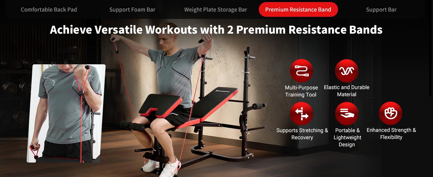6-in-1 Foldable Weight Bench Set, 1695LBS Adjustable Workout Bench/Barbell Rack/Curl Pad, Bench Press, Leg Extension and Curl machine, Workout Fitness Equipment w/Squat Rack for Home Gym 6-in-1 Foldable Weight Bench Set, 1695LBS Adjustable Workout Bench/Barbell Rack/Curl Pad, Bench Press, Leg Extension and Curl machine, Workout Fitness Equipment w/Squat Rack for Home Gym