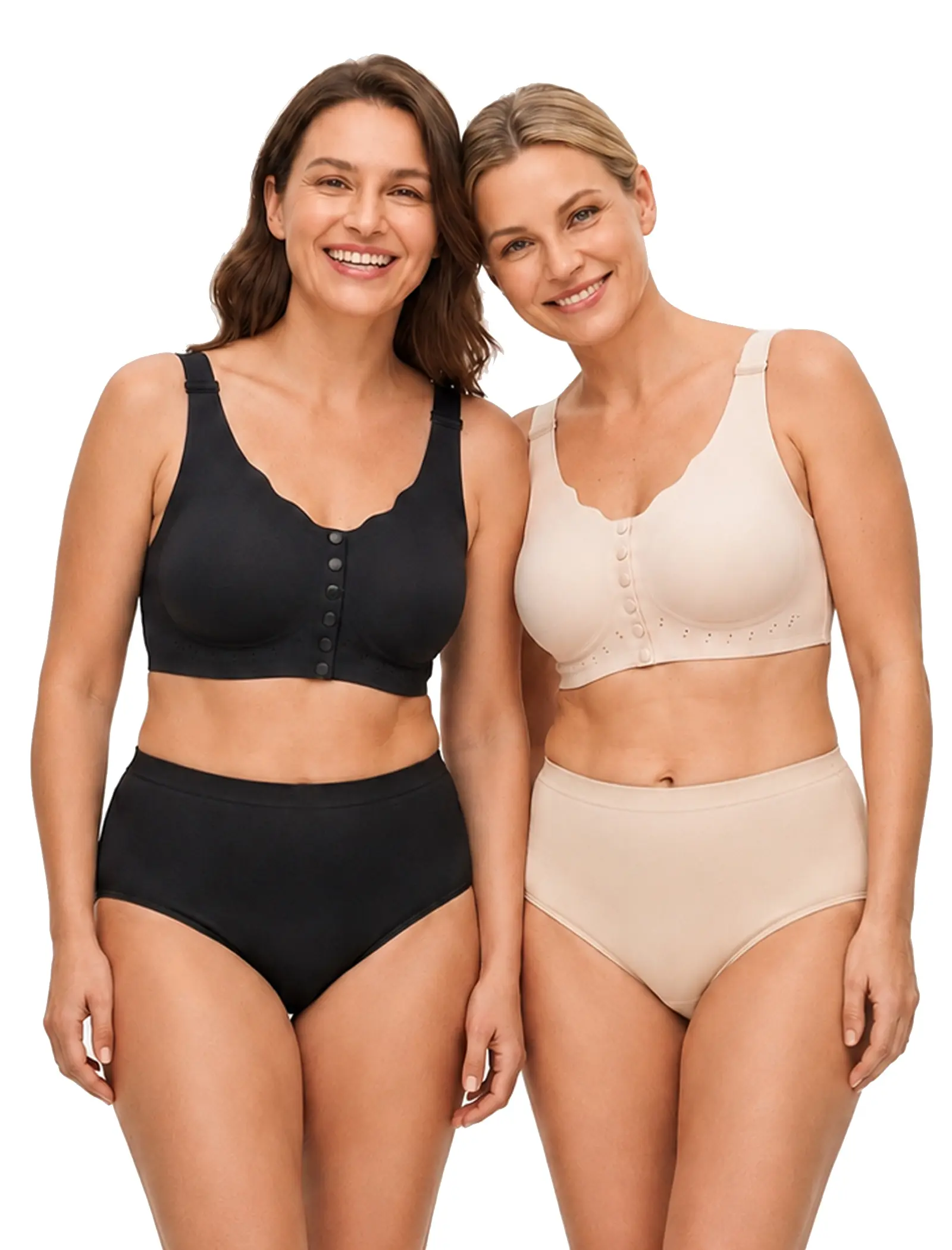 SOFT INTENTION Front Closure Bra Jelly Bra Plus Size Seamless Bra with Adjustable Straps Nursing Bra