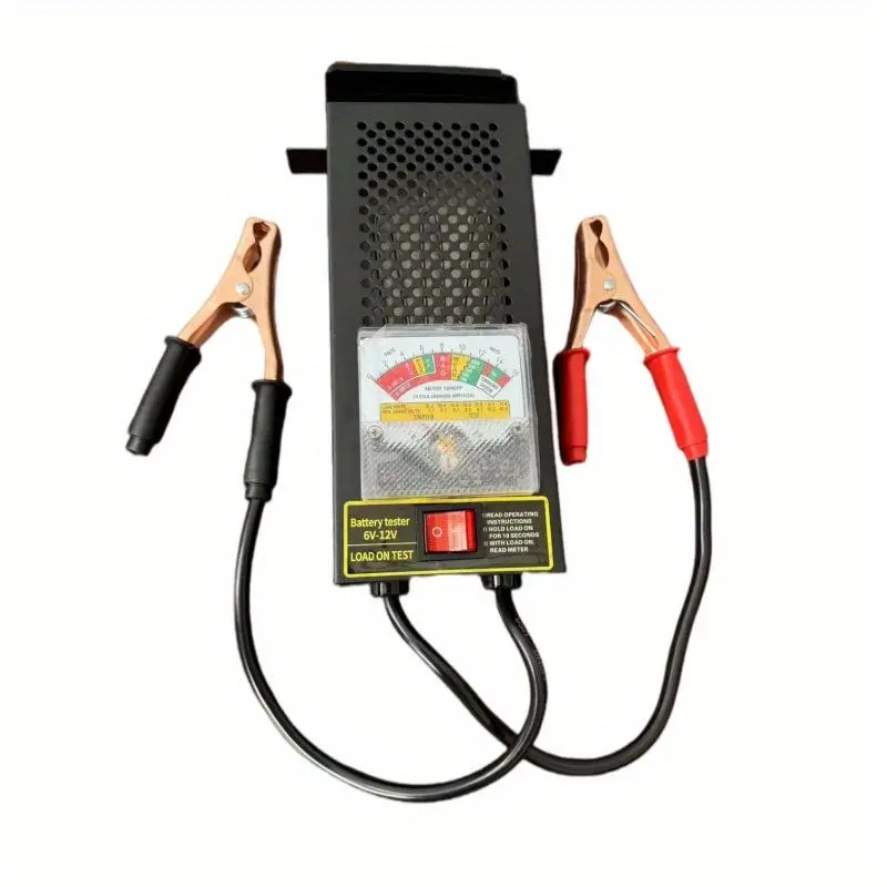 High-Accuracy Battery Load Tester 6V 8V 12V Car Battery Discharge Tester with Voltmeter and Clamps Voltage Tester Automotive Alternator Tester for Car, Van, Boat, Truck, Motorcycle, RV’s Battery