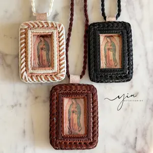 Men’s Virgencita Escapulario Beaded Necklace Custom Made Jewelry