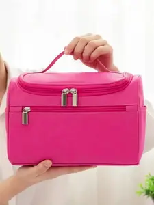 Large Capacity Toiletry Bag, Waterproof Toiletry Bag, Portable Makeup Bag, Zipper Makeup Organizer Pouch, Cosmetic Storage Bag for Travel, Handheld Cosmetic Pouch, Travel Cosmetic Bags