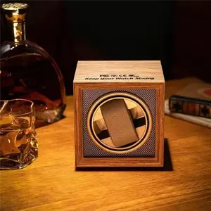 Automatic Single Watch Winder with Japanese Quiet Motor AC Adapter or Battery Powered for Optimal Watch Care