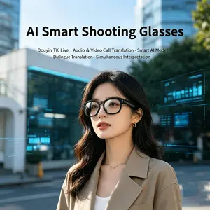 Smart Glasses with 800w Pixel for Tiktok Translation Live Streaming, Touch Control and Microphone, Ideal for Outdoor Activities