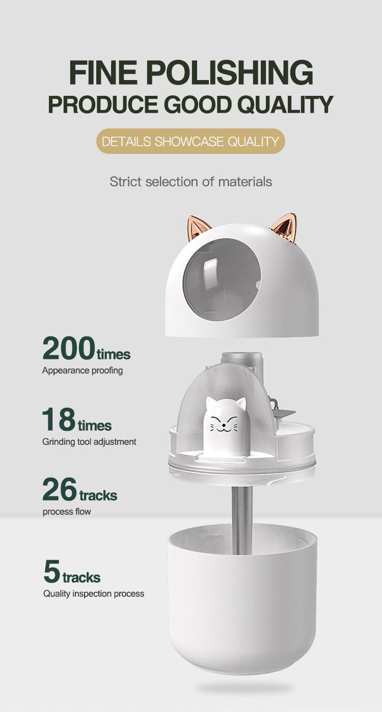 H2O Humidifier 102-XXD06 - Car Diffuser & Micro Humidifier with Upgraded Ambient Light for Dry Burning Prevention Ideal for Household Toilets & Desks