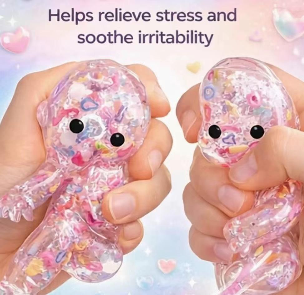 Curiosities Sugar Swaps Jumbo Baby Squishy - Crystal Version Sparkly Squishies for Stretching & Squeezing, Non-Toxic Sensory Fidget Toy for Stress Relief, Stress Relief Sensory Fidget Toys for Kids & Adults