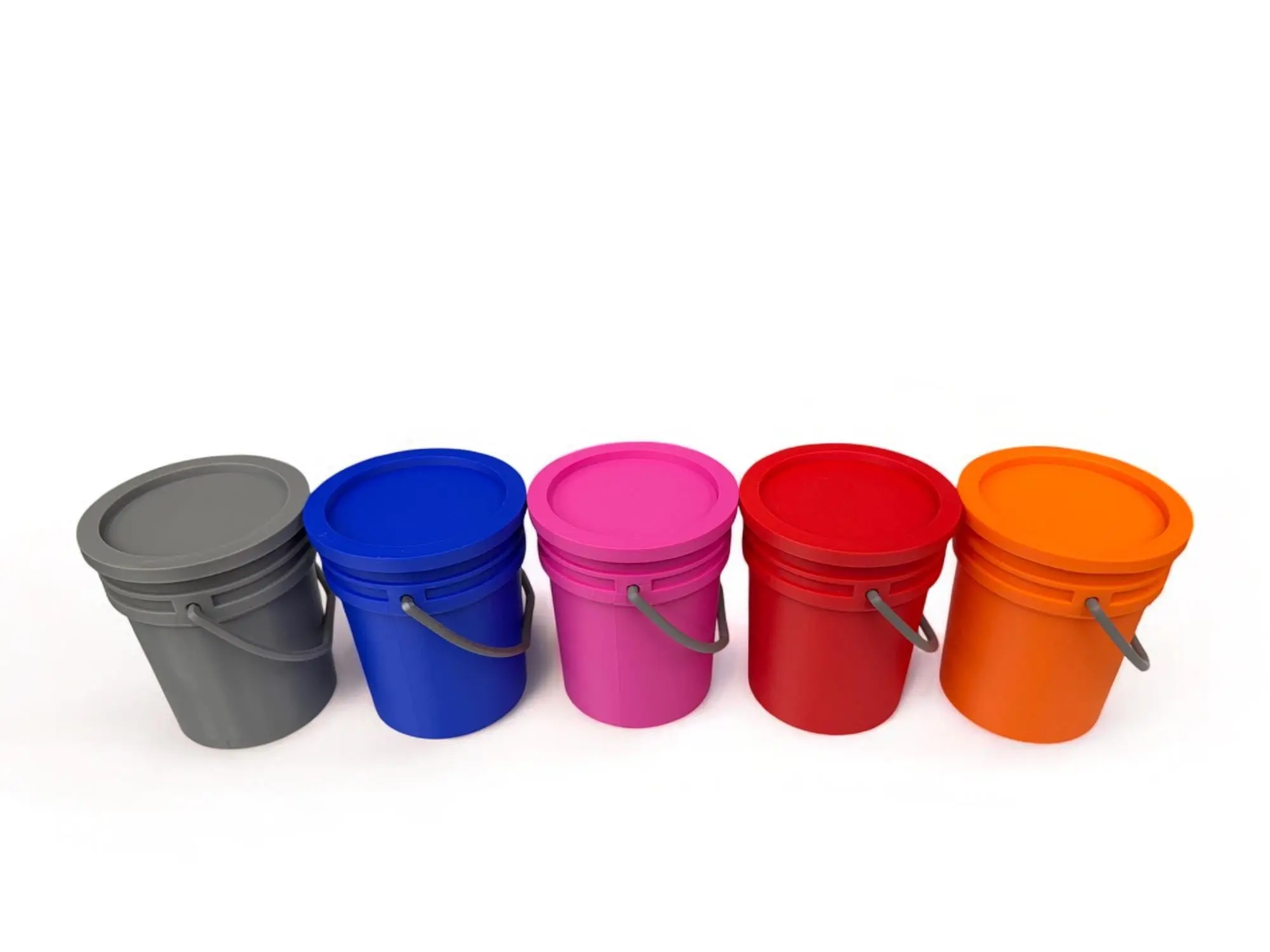 Mini Bucket with Lid 4 Inches Tall 3.5 Inches Wide Versatile for Crafts Organizing and Decorative Uses Stackable Design Home Supplies