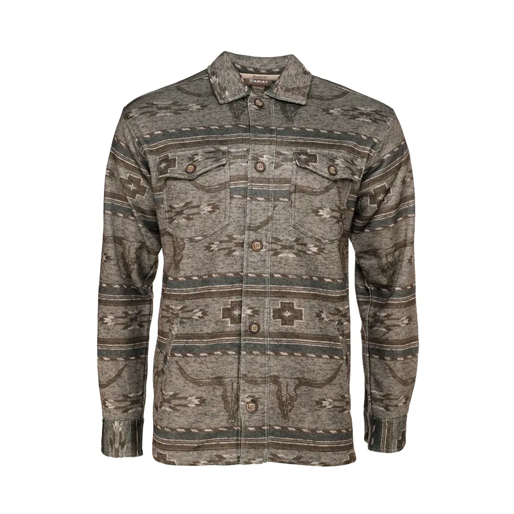 Ariat Mens Caldwell Button Up Jacket Athletic Outerwear Casual Lightweight - Brown