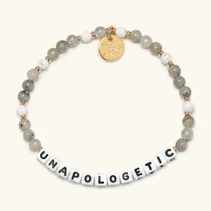 Little Words Project - Unapologetic Bracelet – Mik Zazon Collaboration, Semi-Precious Stone Beaded Bracelet, Trackable Kindness Bracelet – Choose Your Size