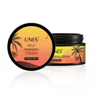 Self Tanning Cream for Face & Body – Streak-Free Natural Glow with Plant-Derived DHA – Buildable Sunless Tanner for All Skin Tones – Hydrating Formula with Aloe Vera & Coconut Oil – No Sun Required – 200g / 6.76 fl.oz