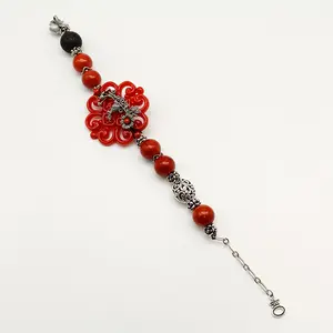 Natural Jade  Red Jade Bracelet Chinese Style Retro Bracelet  Red Symbolizes Peace And Celebration Unisex  The First Choice For Holiday Gift Giving