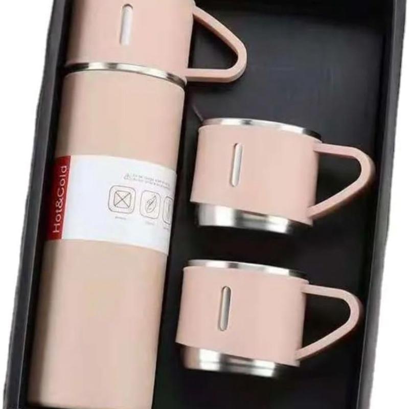 500ML Stainless Steel Vacuum Flask Gift Set Office Business Style Thermos Bottle Outdoor Hot Water Thermal Insulation Couple Cup