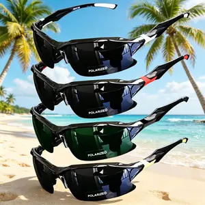 4pcs Polarized Sports Sunglasses for Men & Women Outdoor Casual Windproof Glasses for Cycling Baseball Running Fishing Golf Essential Travel Use Rimless Sun Protection