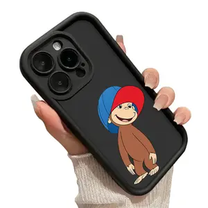 curious george Phone Case for iPhone 17 AIR 17 PRO 16 PRO 15  PRO MAX  14 PLUS 13 PRO 12 11 PRO XS MAX X XR Samsung Galaxy S25 Ultra S24 S23 S22 Plus Shockproof Protective Cover Full Protection Anti-Drop Smartphone Cellphone