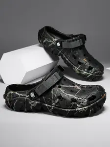 Men's Thick Sole Sandals, Breathable Slippers, Casual Beach Shoes, Hiking Clogs, Medium Width, PU Upper, Eva Sole, 24-Hour Shipping