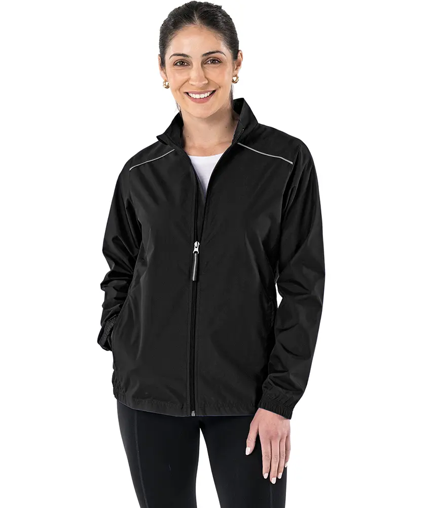 Charles River Apparel Women's Skyline Pack-N-Go Jacket, Lightweight Basic Full-Zip Water & Wind-Resistant Polyester Outerwear