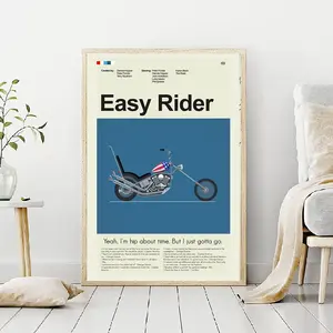 Easy Rider Captain America Chopper Poster, Vintage Poster, Retro Poster, Midcentury Art, Mid-Century Modern Halloween Poster