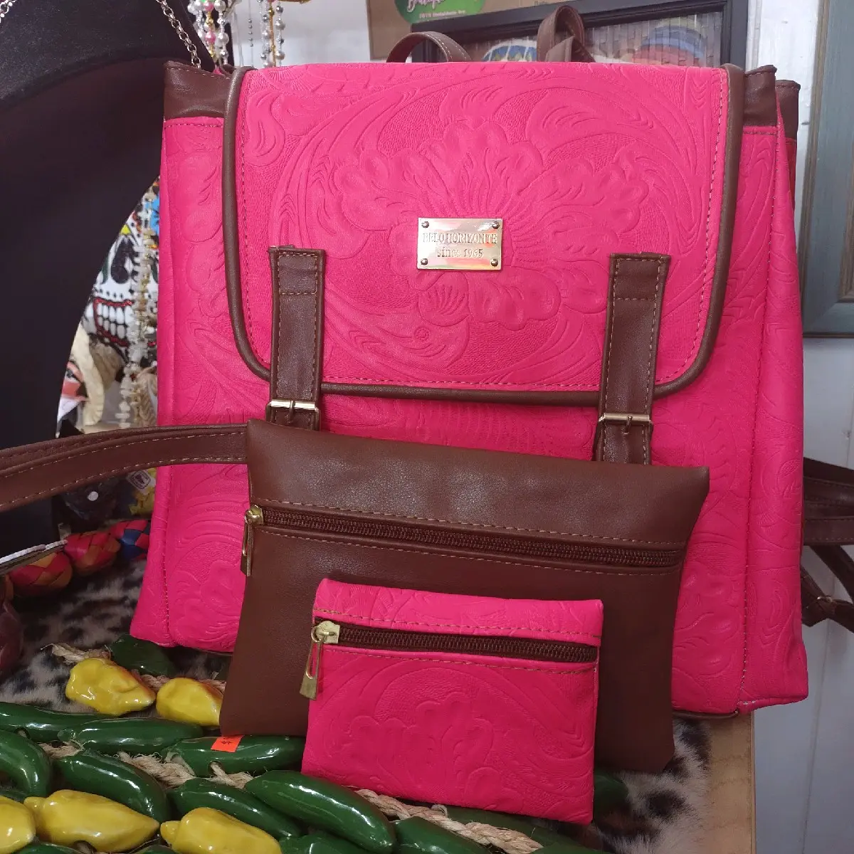 Mexican Vegan Leather Artesanal Backpack