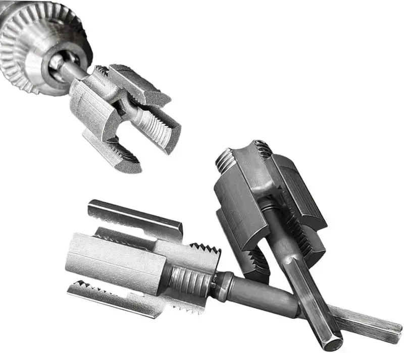 Alloy Steel 1/2"-3/4" PVC Pipe Thread Cutting Tool, Dual-Function Internal-External Threading Tool, Ergonomic & Easy to Use for Plumbing DIY Upgrades & Repairs, Clean Leak-Free Results Hardware Drill Accessory