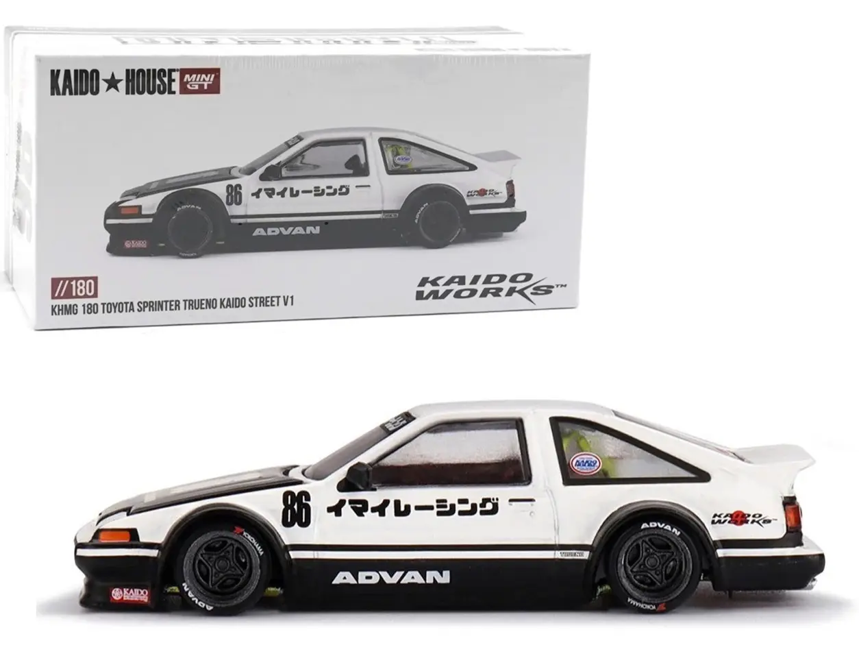 KAIDO HOUSE MINI GT 1:64 Toyota AE86 Sprinter Trueno Kaido Street V1 SEALED KHMG180