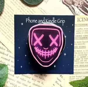 Dark Romance Kindle Grip | Pink Mask Kindle Grip | MagSafe Grip | Bookish Accessory | Spicy Booktok Gift