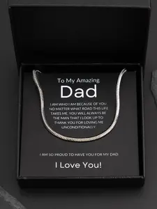 Men's Summer Street Trend Minimalist Chain Necklace Perfect for Gift, Trendy Classic Chain Necklace, Chic All-match Jewelry As Boyfriend Gifts with Gift Box, Cuban Link Chain