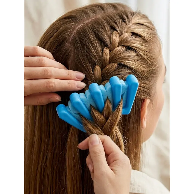 4-piece DIY Hair Styling Tool Set: Quick Hair Twister, Stylist Curling Wrench Accessories, Flexi Twist Curlers, Heatless Curlers, Suitable for Women, Girls, and Wedding Hairstyles, Heatless Curls Overnight, Heat Free Curls, Curly Hair Tool