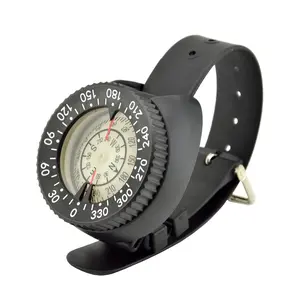 Durable 164ft Waterproof Compass with Black Strap - Professional Outdoor Survival Gear, Latex Material, Easy-to-Read Degree Markings for Hiking & Emergencies, Hiking Accessories