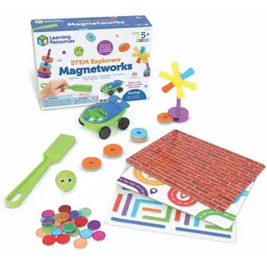 Learning Resources STEM Explores Magnetworks, Magnetic Tiles Blocks, STEM Toys, Sensory Bin Toys, Fine Motor Skills, Kids Games, Classroom Must Haves, Birthday Gift